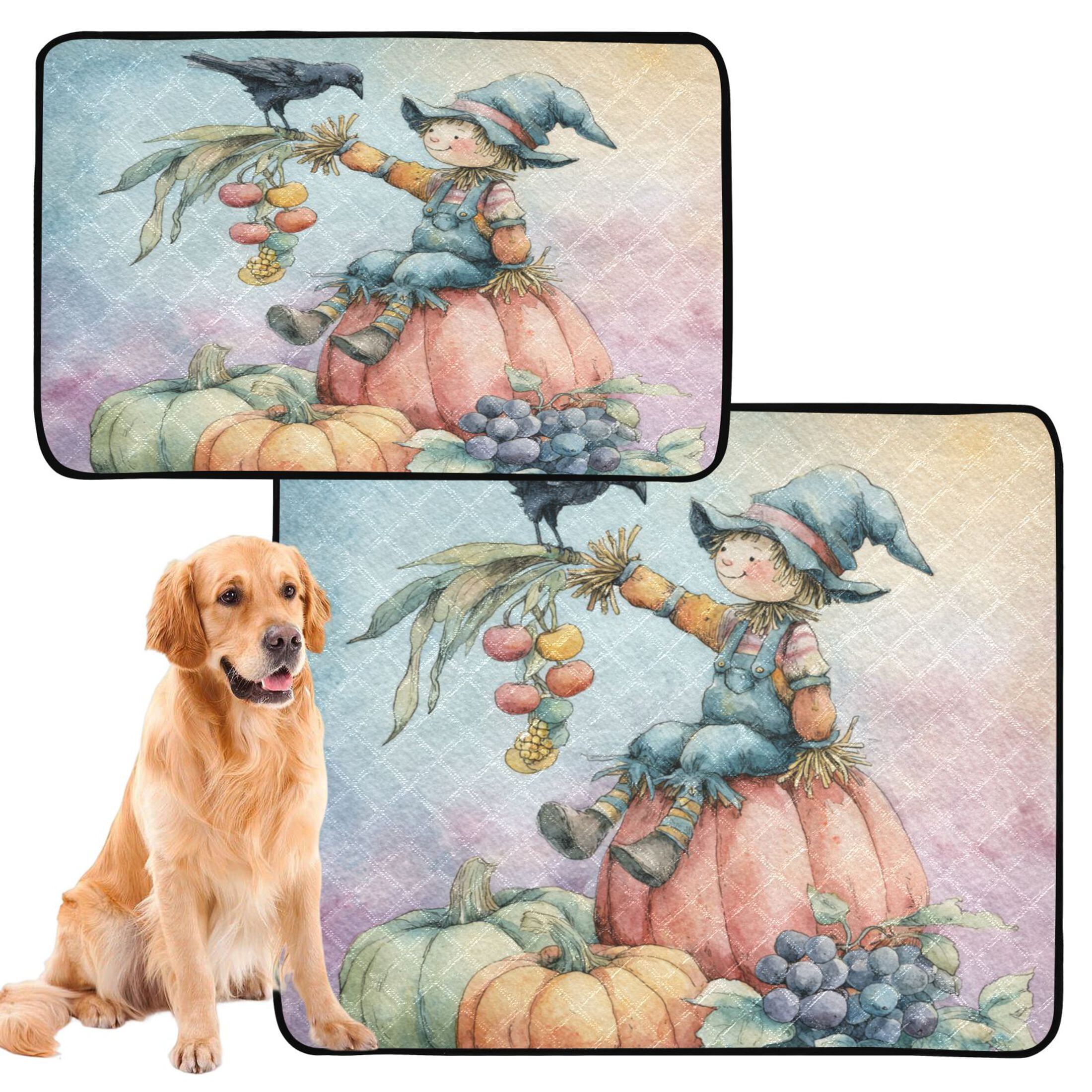 Qxltty Scarecrow Cat litter Pads Pet Set of 3 Diaper Mats Center Anti-leakage Layer Absorbent Soft and Comfortable
