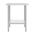 thumbnail image 6 of Flash Furniture 30x48 Portable Prep and Work Table with NSF Certified 18 Gauge Stainless Steel Top Shelf and Adjustable Galvanized Steel Undershelf, 6 of 8