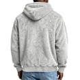thumbnail image 5 of qafoshin Mens Warm Fuzzy Hoodies Fall Winter Casual Fleece Hooded Sweatshirt Fashion Solid Color Pullover Tops S-3XL, 5 of 6