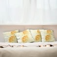 thumbnail image 3 of Ambesonne Abstract Throw Pillow Cover 4 Pack, Watercolor Rose Flower, 16", Yellow and Beige, 3 of 6