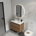 thumbnail image 2 of 30" Bathroom Vanity With Ceramic Sink - 2 Soft-close Drawers, Piece Wall Mounted, Graceful, 2 of 7