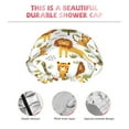 thumbnail image 4 of Yiaed Tiger Lion Print Reusable Shower Cap & Bath Cap & Lined, Oversized Waterproof Shower Caps Designed for all Hair Lengths, 4 of 7