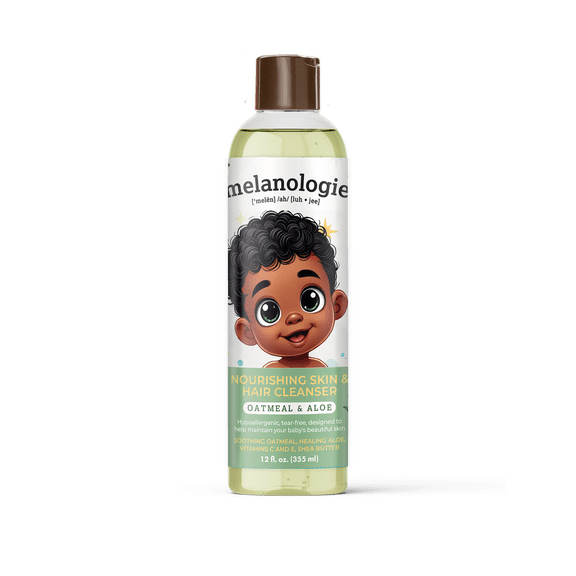 Melanologie Baby Cleanser with Oatmeal & Aloe for Skin & Hair