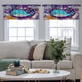 thumbnail image 5 of LALILO Kitchen Curtain Valance Yacht Purple Sunset Light Rod Pocket Window Curtain 52"x 18" Set of 2, 5 of 7