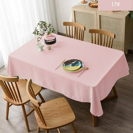 

CUH 40 x 55 Pink Table Cloth for Rectangular Square Table Wipeable Oil-Proof Spill-Proof and Water Resistance Tablecloth Decorative Fabric Table Cover