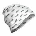 thumbnail image 1 of Fox Unisex Beanie, Monochrome Forest Animal Sketch, Hiking Outdoors, Charcoal Grey White, by Ambesonne, 1 of 1