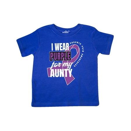 

Inktastic Chronic Pain I Wear Purple For My Aunty Gift Toddler Boy or Toddler Girl T-Shirt