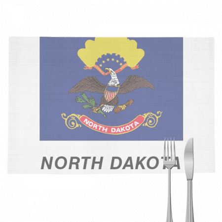 

North Dakota Flag Profile Placemat Pad Kitchen Woven Heat Resistant Cushion Rectangle