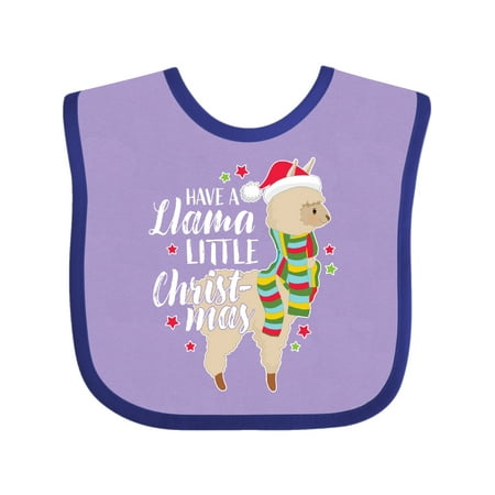 

Inktastic Happy Holidays Have a Llama Little Christmas Gift Baby Boy or Baby Girl Bib