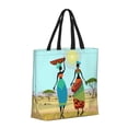 thumbnail image 2 of Kll African Women In Mountain Landscape Pattern Aesthetic Tote Bag For Women Beach Bag Shopping Bags Shoulder Bag Reusable Grocery Bags, 2 of 8