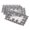 Pewter Grey, variant on Fennco Styles Stunning Hand Beaded Table Placemats (13"x19") Pewter, 4 Pieces