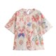 thumbnail image 2 of HH TRAF Blusa informal de verano con cuello redondo y manga corta para mujer, estilo urbano, con lazo y cordones, 2 of 5