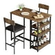 thumbnail image 1 of Conjunto de mesa y 2 sillas para comedor o bar – Diseño compacto con 3 estantes de almacenamiento – Sillas tapizadas – Ideal para apartamentos y espacios pequeños – clásico color, 1+2 Set, 1 of 8