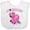 AA-White, variant on Inktastic I Love Hippos with Pink Hippo and Flowers Boys or Girls Baby Bib