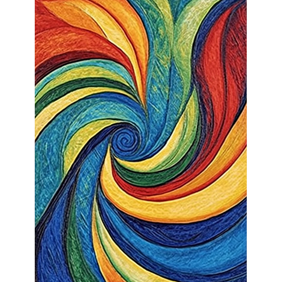 Abstract Swirl Decor Painting/Canvas Art, Suitable for Living Room, Spiral Artwork