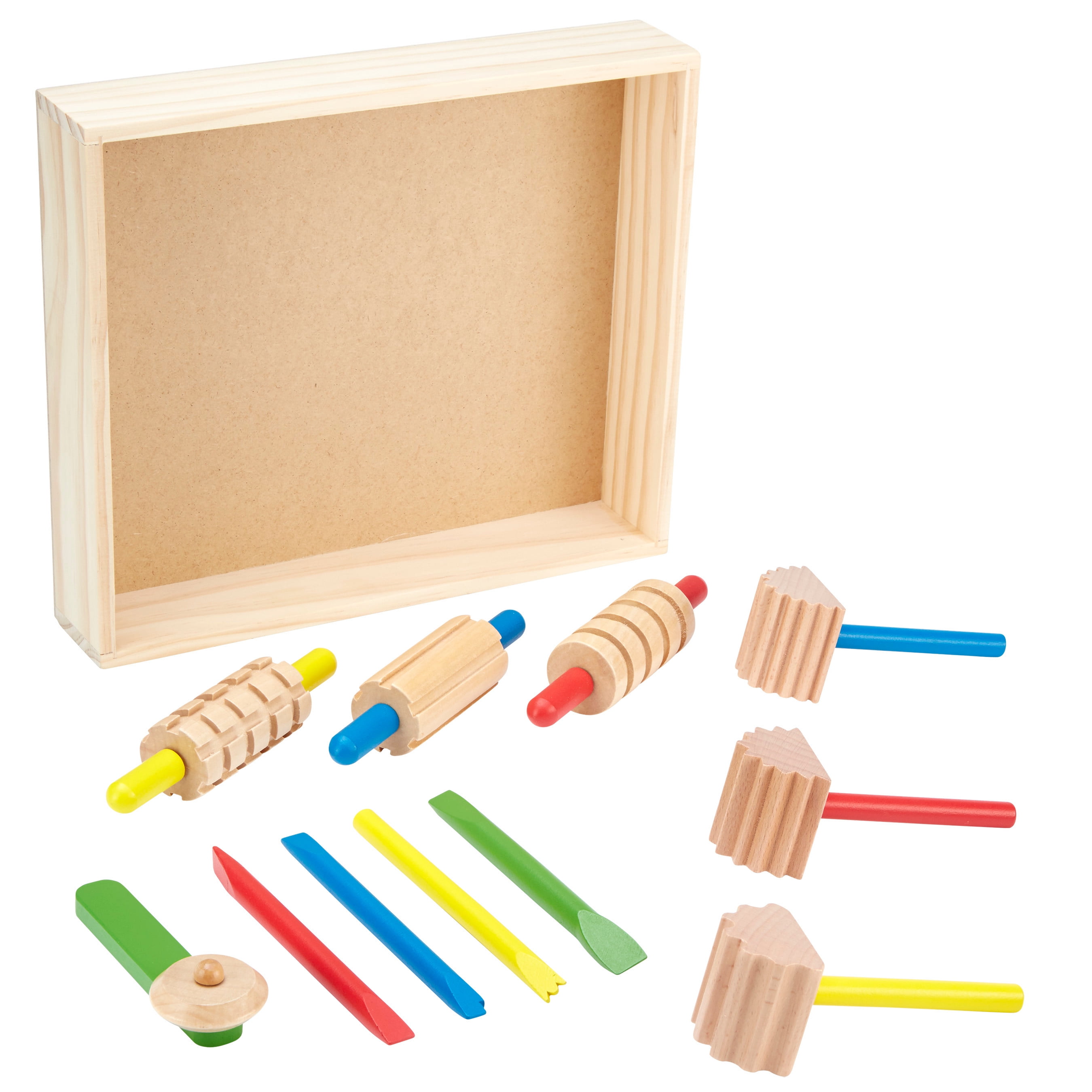 wooden playdough tools