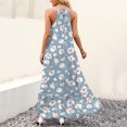 thumbnail image 6 of USSUMA Summer Dresses for Women 2022, Women's Bohemian Floral Maxi Dresses Summer Casual Sleeveless Spaghetti Strap Flowy Long Swing Beach Dress, 6 of 8