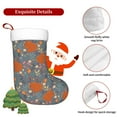 thumbnail image 5 of Yiaed Floral Squirrel Print Christmas Stockings, Christmas Stockings Hanging Ornaments, Christmas Stockings for Family Christmas Holiday Decorations, 5 of 7