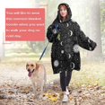 thumbnail image 4 of Wearable Oversized Blanket,Black White Zodiac Sun Moon Pattern Wearable Blanket Hoodie for Adults,Cozy Hooded Blankets with Super Pockets,Super Warm Fuzzy Pullover for Women & Men, 4 of 6