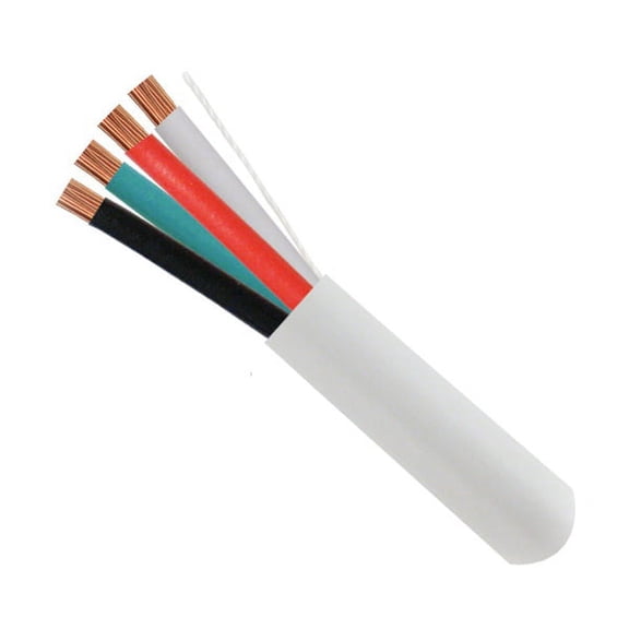 (Price/Foot)IEC CAB004-18UP-WH 18 Gauge 4 Conductor Stranded White Unshielded Plenum Cable