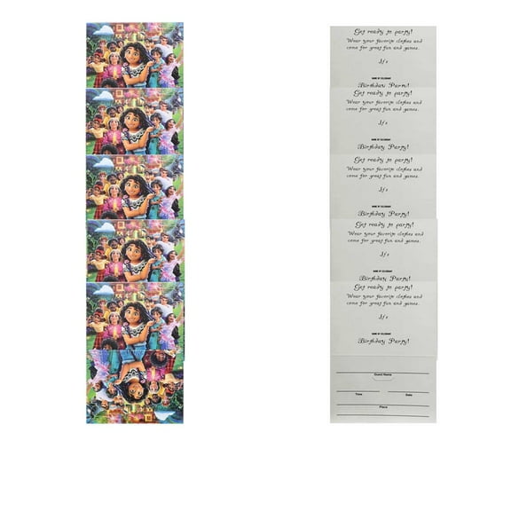 Encanto Invite Invitations Cards Stock Bulk Birthday Fill-in Party Supplies Decorations