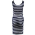 thumbnail image 3 of Women's Maternity Dresses Sleeveless Tank Side Ruching Bodycon Pregnancy Dress for Daily Wearing,Navy Stripe-M, 3 of 4