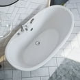thumbnail image 4 of Dreamline BTMO6032WFXXC00 Montego 60" Free Standing Acrylic Soaking Tub - White, 4 of 12