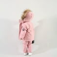 thumbnail image 5 of Gyujnb Girls Winter Jacket, Girls Winter Snowsuit Insulated Padded Two Piece Warm Outfit with Overalls for Cold Weather,Size:12-24 Months, 5 of 9