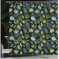 thumbnail image 3 of Ambesonne Nature Art Shower Curtain, Tropical Jungle Forest, 69"Wx70"L, Lime Green and Sky Blue, 3 of 4