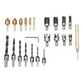 thumbnail image 2 of Plug Drill Bits,Flute 90 Countersink L And Center Bit With L Countersink Drill Inch 5 Flute Punch 7pcs Pointed Countersink Wood Cutter 6pcs 1/4 Inch 5 Chamfer Tool 6pcs 1/4 Inch Drill 7pcs Pointed, 2 of 7