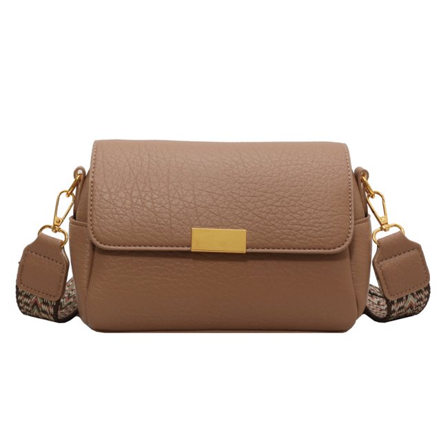 Bolso pequeño retro de alta calidad para mujer, nuevo bolso de mensajero con correa de hombro ancha popular 2025, bolso cuadrado pequeño informal, moderno y versátil.