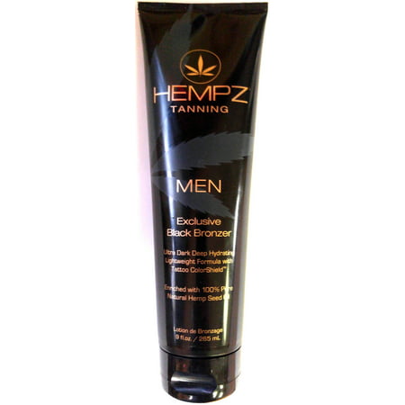 Hempz Men's Black Bronzer Tanning Lotion by Supre Tan Formulated For (Best Exfoliator For Tanning)