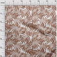 thumbnail image 3 of oneOone Velvet Brown Fabric Leaf Sewing Craft Projects Fabric Prints By Yard 58 Inch Wide, 3 of 4