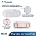thumbnail image 5 of Yocada 3-Pack Microfiber Replacement Mop Pads,Dual Dry-Wet Cleaning for Wood/Tile/Marble, Washable, 5 of 7