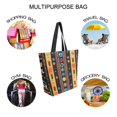 thumbnail image 7 of FORMRS Womens Canvas Tote Bag with Zipper Inner Pocket Shoulder Handbag, Orange Geometric, 7 of 7