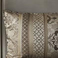 thumbnail image 6 of Home Essence Mirage Damask Brown Jacquard 7 Piece Comforter Set, King, 6 of 6