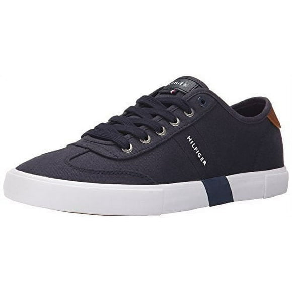 Tommy Hilfiger Men's Pandora Sneaker, Navy Canvas, 13