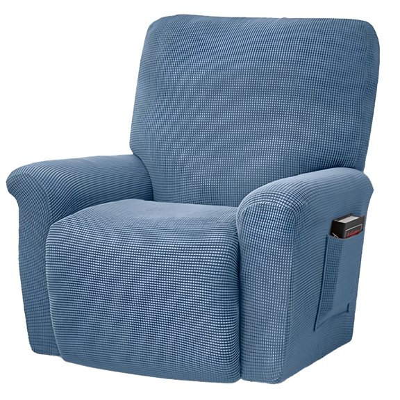 AUQ Super Stretch Recliner Cover with Side Pocket, Soft Thick