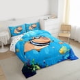 thumbnail image 3 of jejeloiu Kawaii Capybara Twin Comforter Sets,Brown Blue Bedding Set For Boys Kids Reversible 2-Piece, 3 of 8