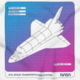 thumbnail image 2 of Vaporwave NASA Space Transportation Unisex Plus Size Zip Hoodie Brisco Brands 5X, 2 of 5