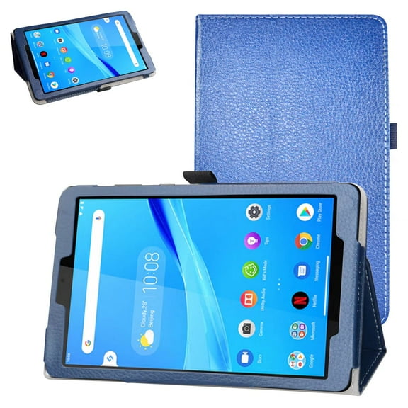 Labanema 8" Lenovo Tab M8 FHD (2nd Gen) TB-8705F Case, PU Leather Folio Stand Protective Case, Cover for 8" Lenovo Tab M8 FHD (2nd Gen) TB-8705F (Dark Blue)