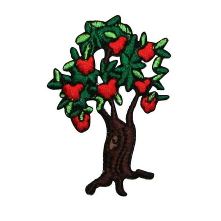 ID 1236Y Apple Tree Patch Summer Fruit Grow Orchard Embroidered Iron On (Best Apple Trees To Grow)