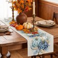 thumbnail image 5 of Fall Thanksgiving Pumpkins Cotton Linen Rectangle Table Runners 13"x48", Blue Coastal Starfish Coral Beige Coffee Table Runner Dresser Scarves Table Runners for Wedding Party Banquet Dinner Decor, 5 of 8