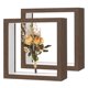 thumbnail image 1 of Marco de Flores Secas de 2 Piezas, 6 x 6 Pulgadas, Marco Flotante de Flores Secas de Acrílico Doble de Madera [Café], 1 of 7