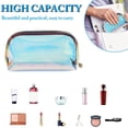 thumbnail image 4 of Bolsa de maquillaje holográfica para damas y damas de honor, bolsa de maquillaje portátil impermeable y bolsa de artículos de tocador transparente, 4 of 5