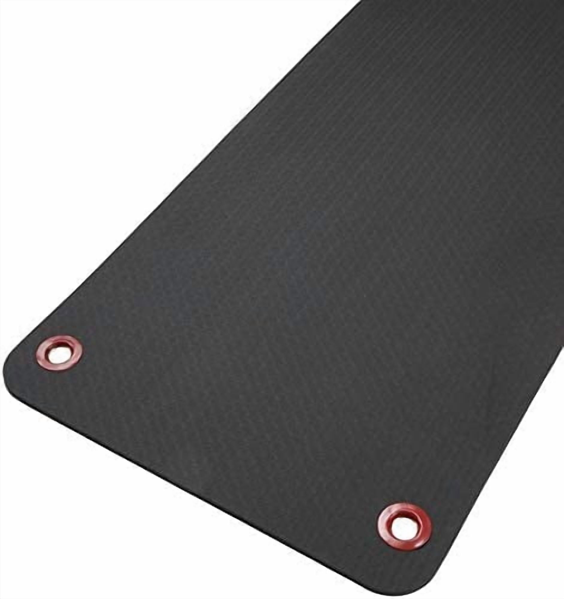 Hanging Exercise Mat, Fitness & Yoga Mat for Group Fitness Classes, Commercial Grade Quality with Reinforced Holes 71" L x 23" W x 5/8" (Black)