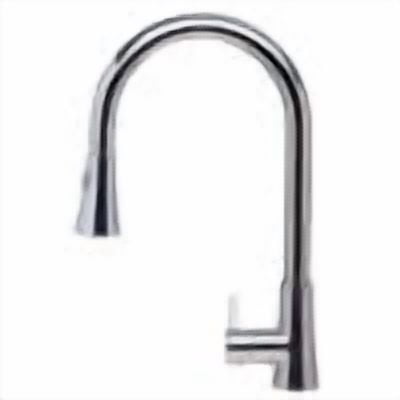 ALFI brand AB2034-PSS Solid Polished Stainless Steel Pull Down Single Hole Kitchen Faucet