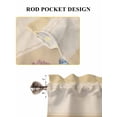 thumbnail image 6 of Yellow Summer Coastal Bathroom Window Curtain, Modern Ocean Waves Starfish Shell Light Filtering Coffee Kitchen Curtains, Bedroom Living Room Curtains 2 Panel 84"x54", 6 of 6