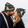 thumbnail image 5 of Pofeuu Rabbit Is Eating Carrots Print Beanie Hat for Men Women Knit Winter Hat Warm Cuffed Skull Beanie Slouchy Soft Unisex, 5 of 6