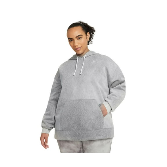 Nike Icon Clash Womens Active Hoodies Size 1X, Color: Grey/White